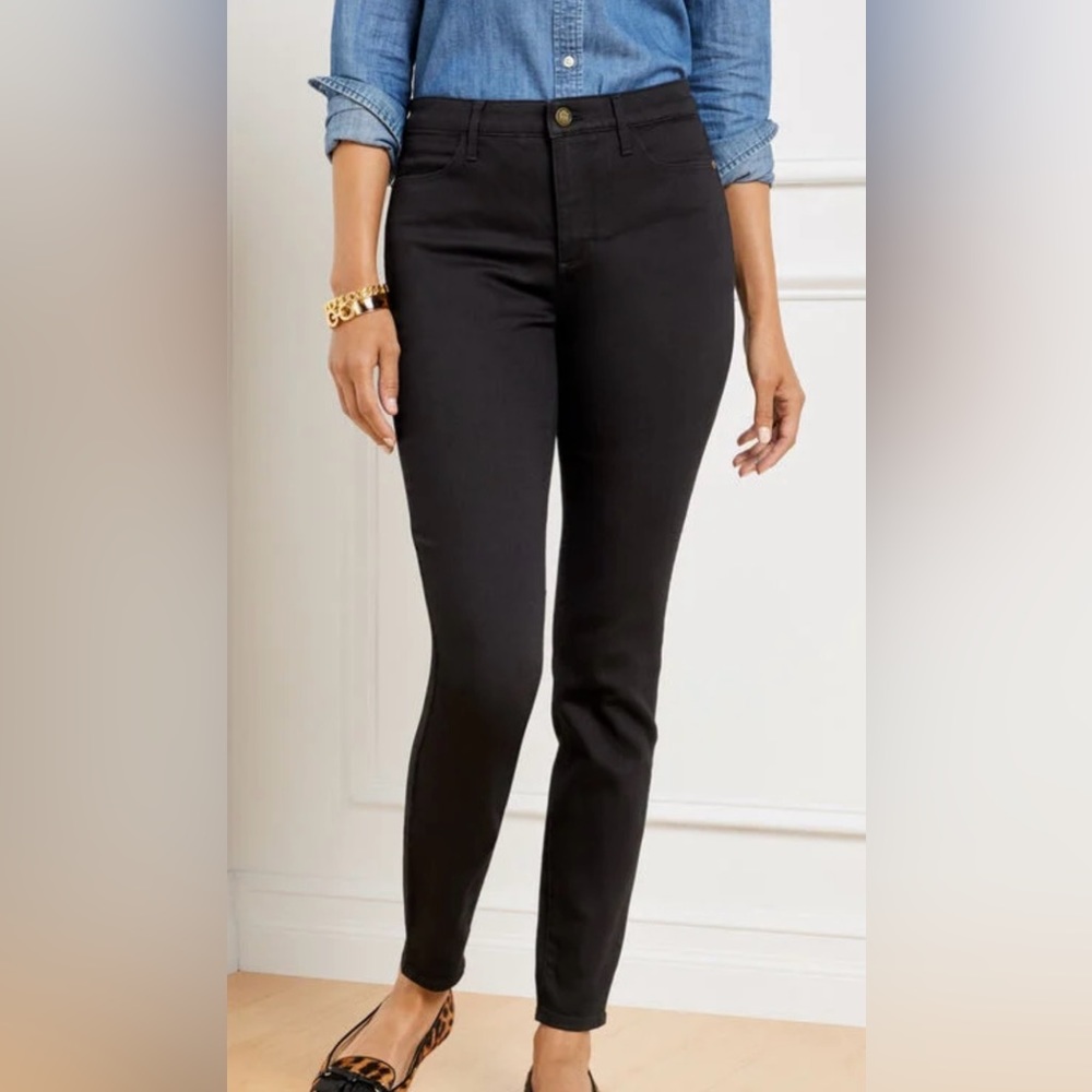 Talbots High Rise Jegging Ankle Navy Blue Size 12P NWOT